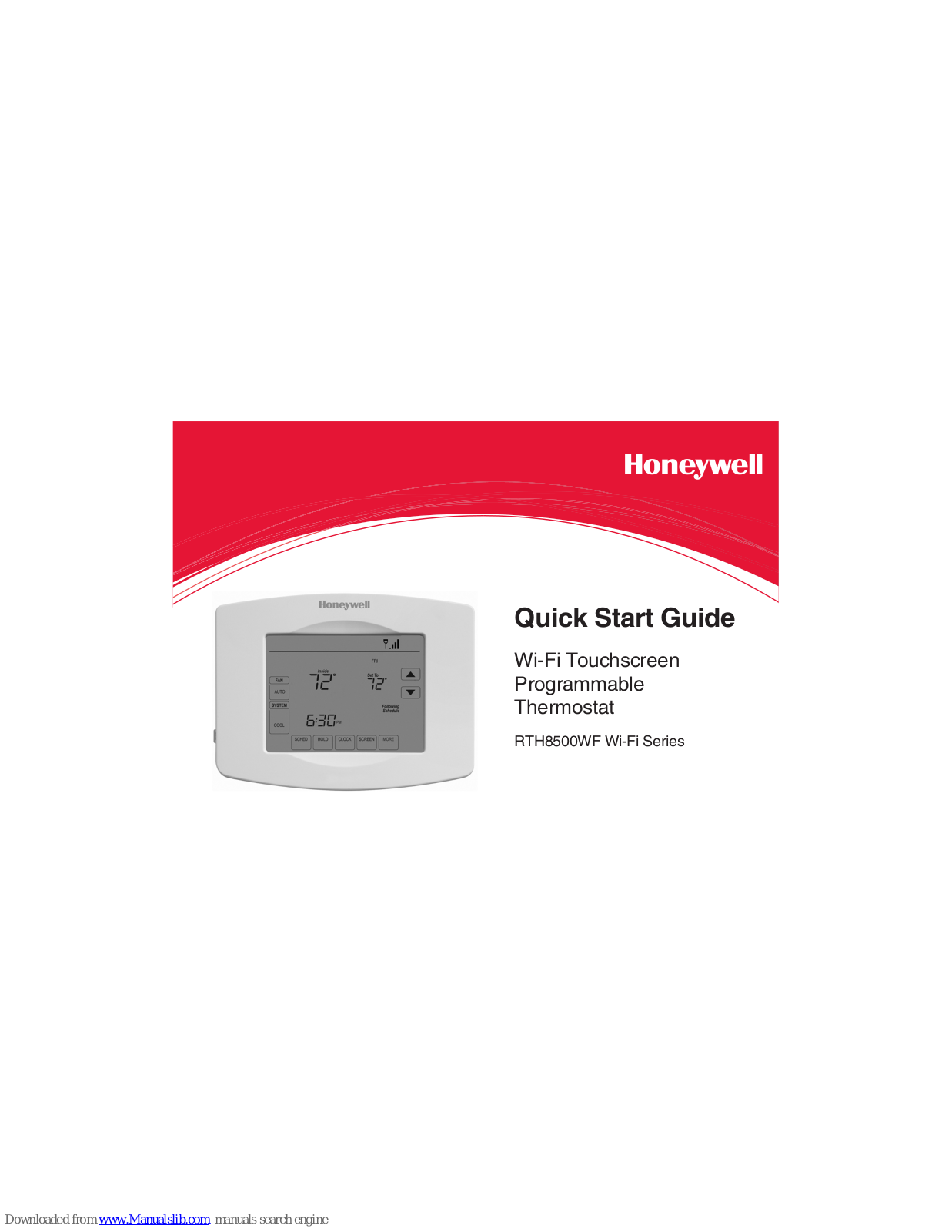 Honeywell RTH8500WF Quick Start Manual