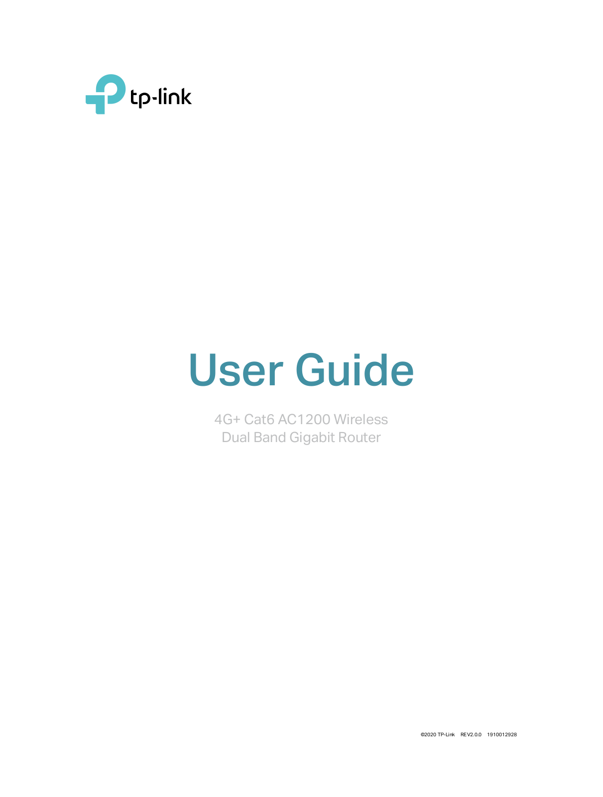 TP-Link Dual Band Gigabit Router User Manual