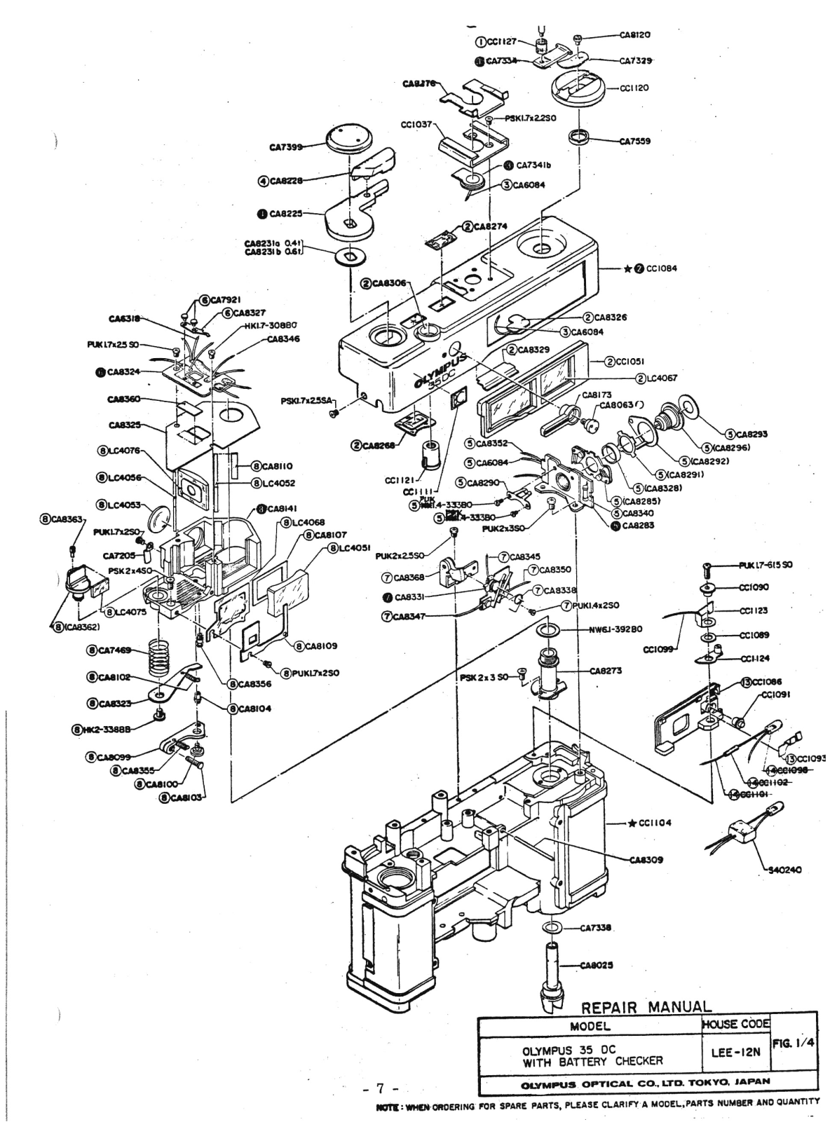 OLYMPUS 35DC Service Manual