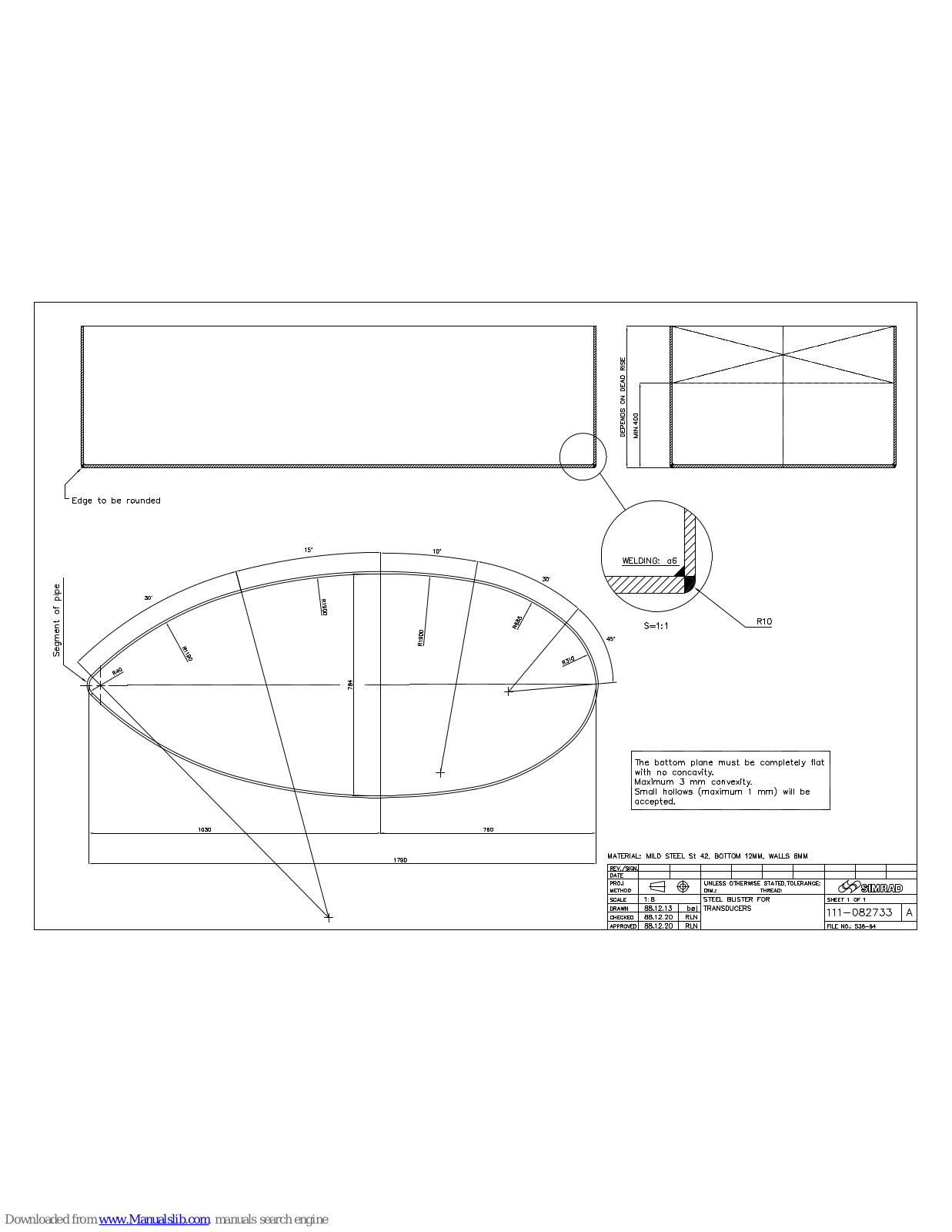 Simrad STEEL BLISTER - SCHEMA REV A User Manual