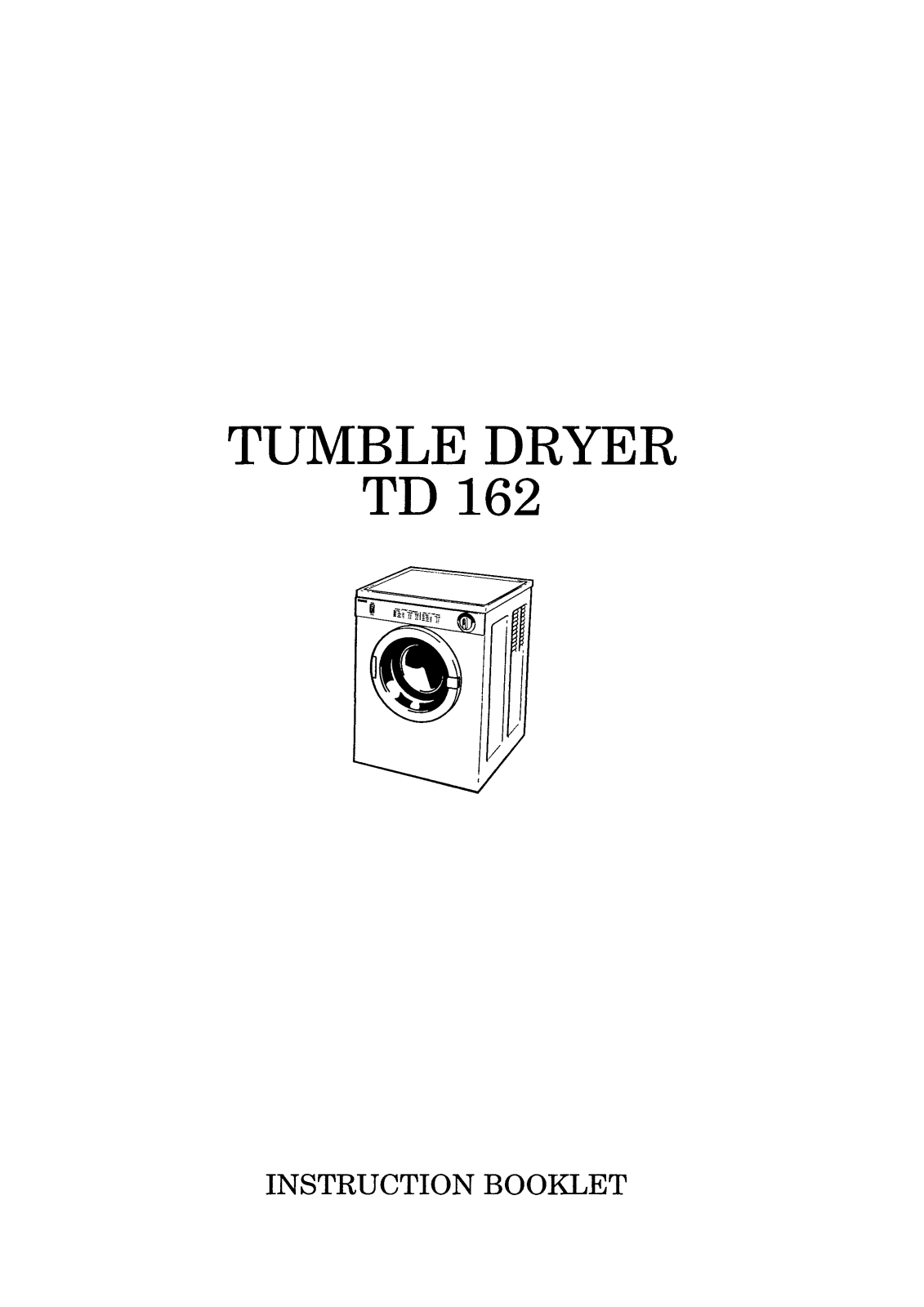 Zanussi TD162 User Manual