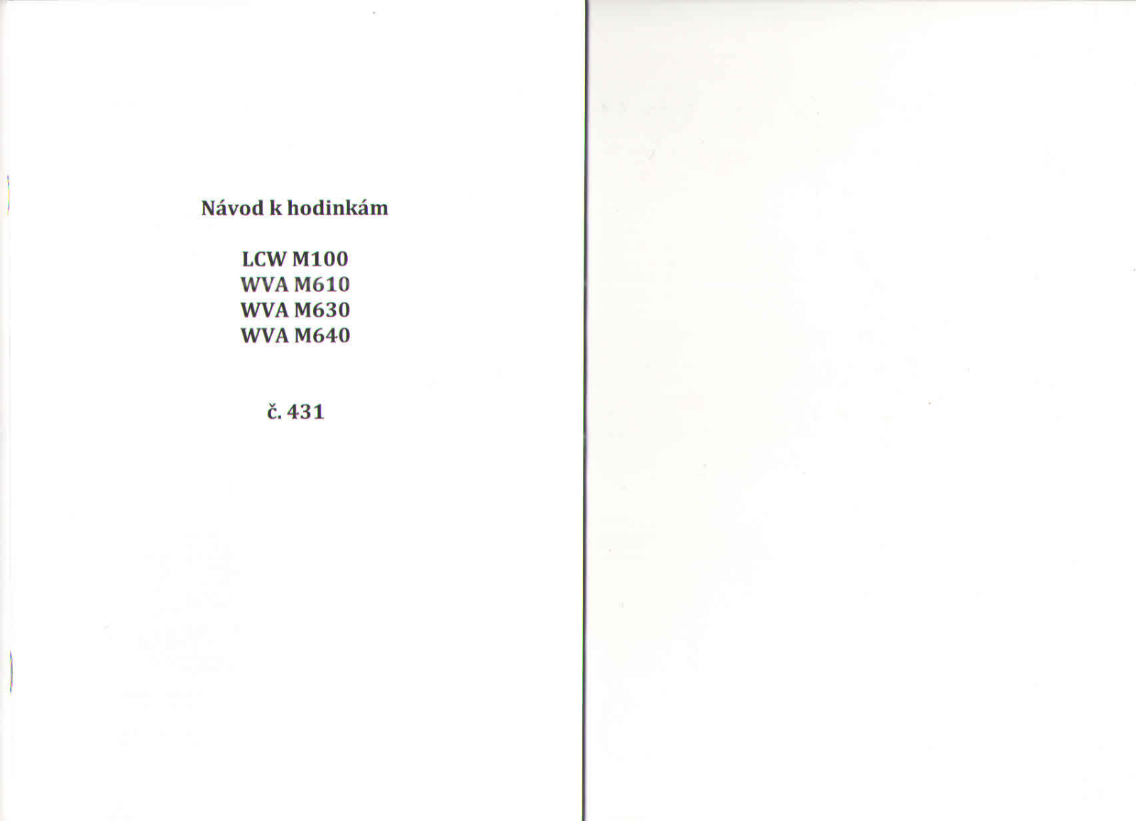 Casio WVA-M640D-1AER, WVA M610D-1A User Manual