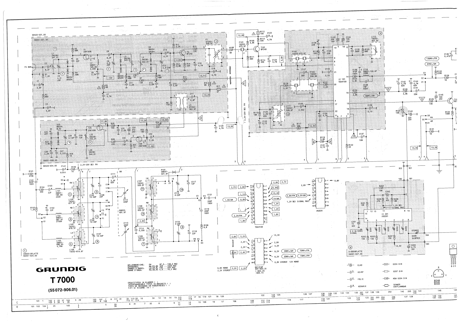 Grundig T-7000 Schematic