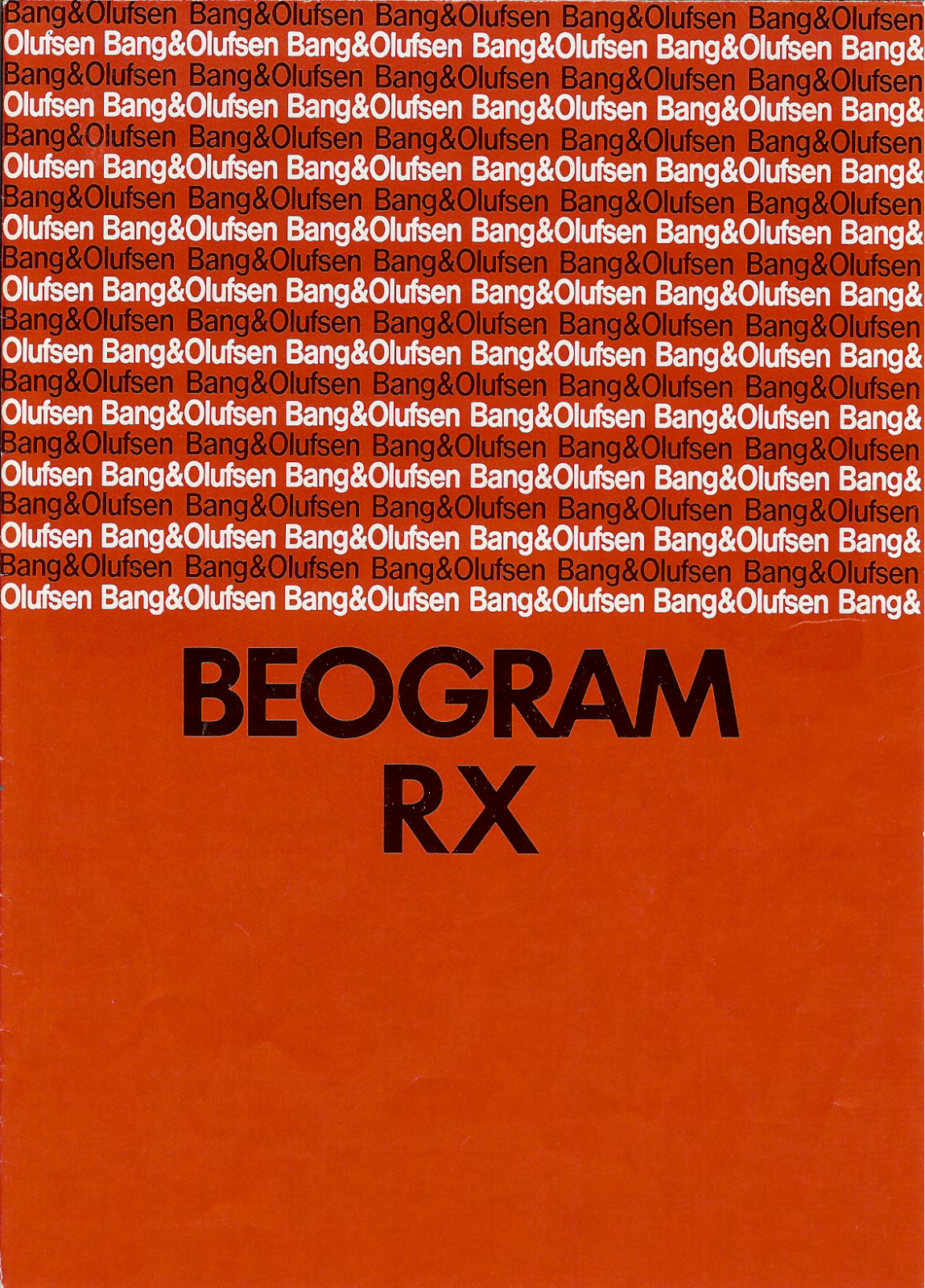 Bang Olufsen RX Owners Manual