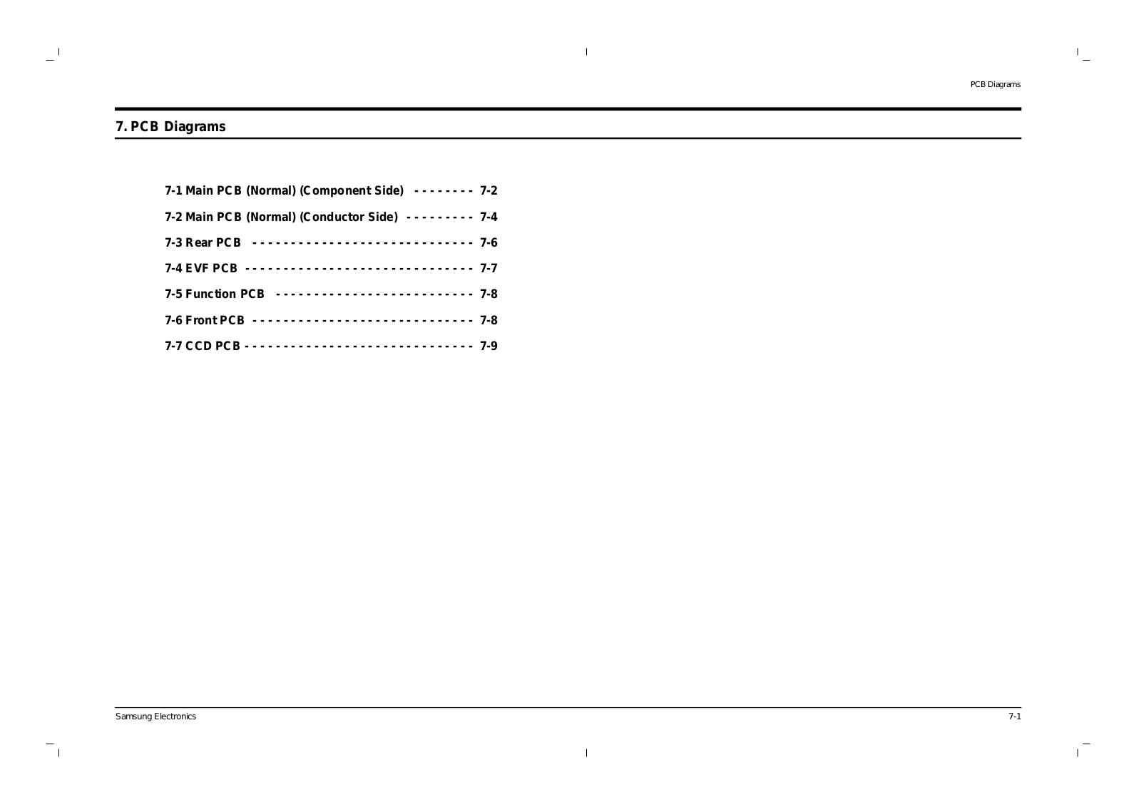 SAMSUNG VP-W70 Schematic PCB Diagram