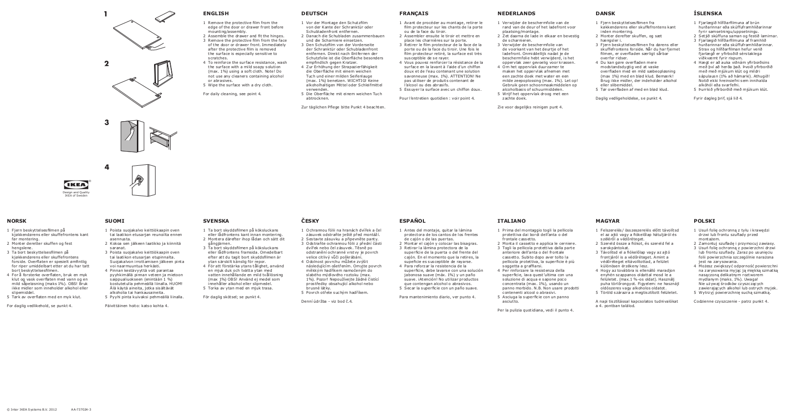 Ikea 40298372, 20298354 User Manual