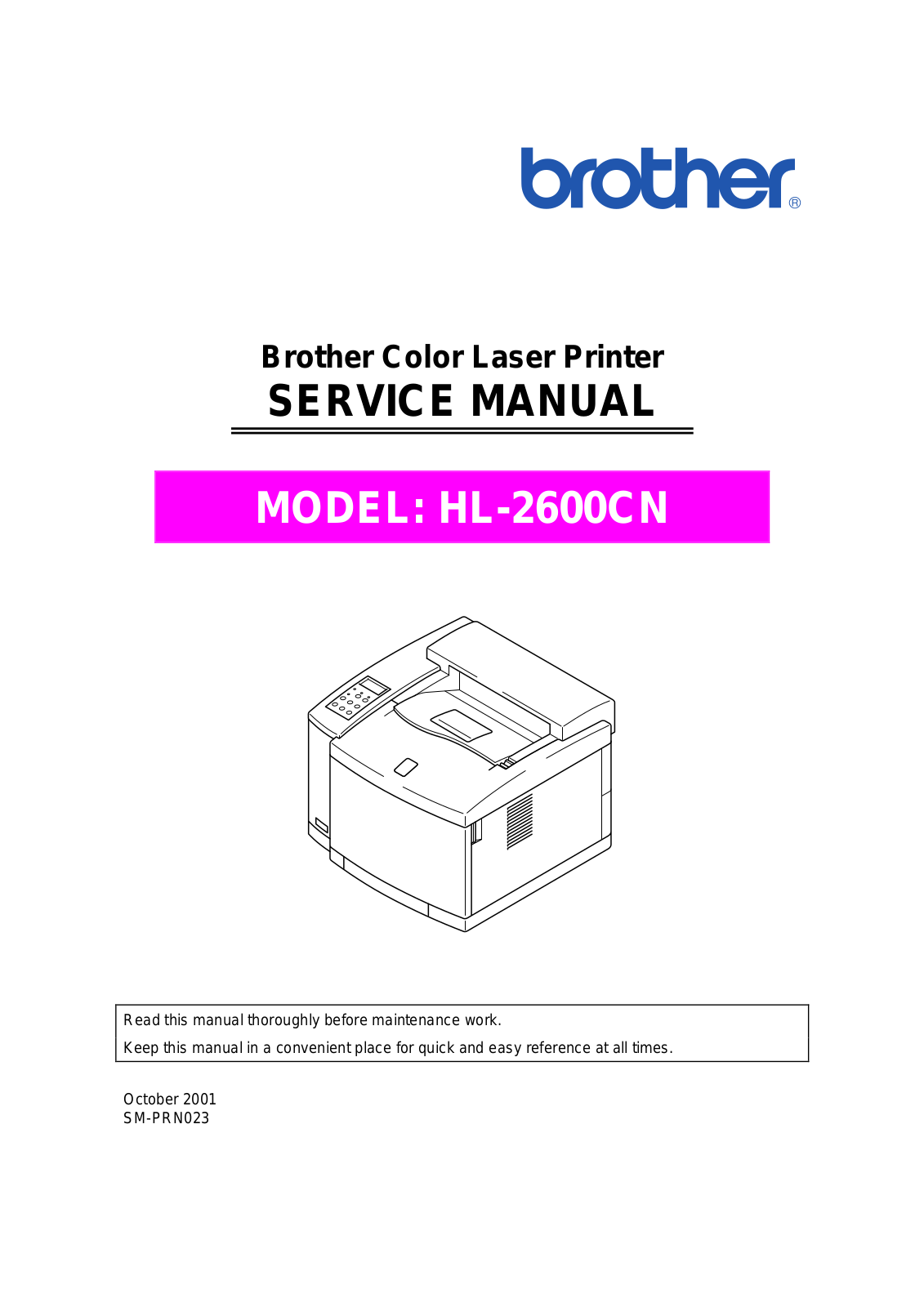 Brother HL-2600CN Service Manual