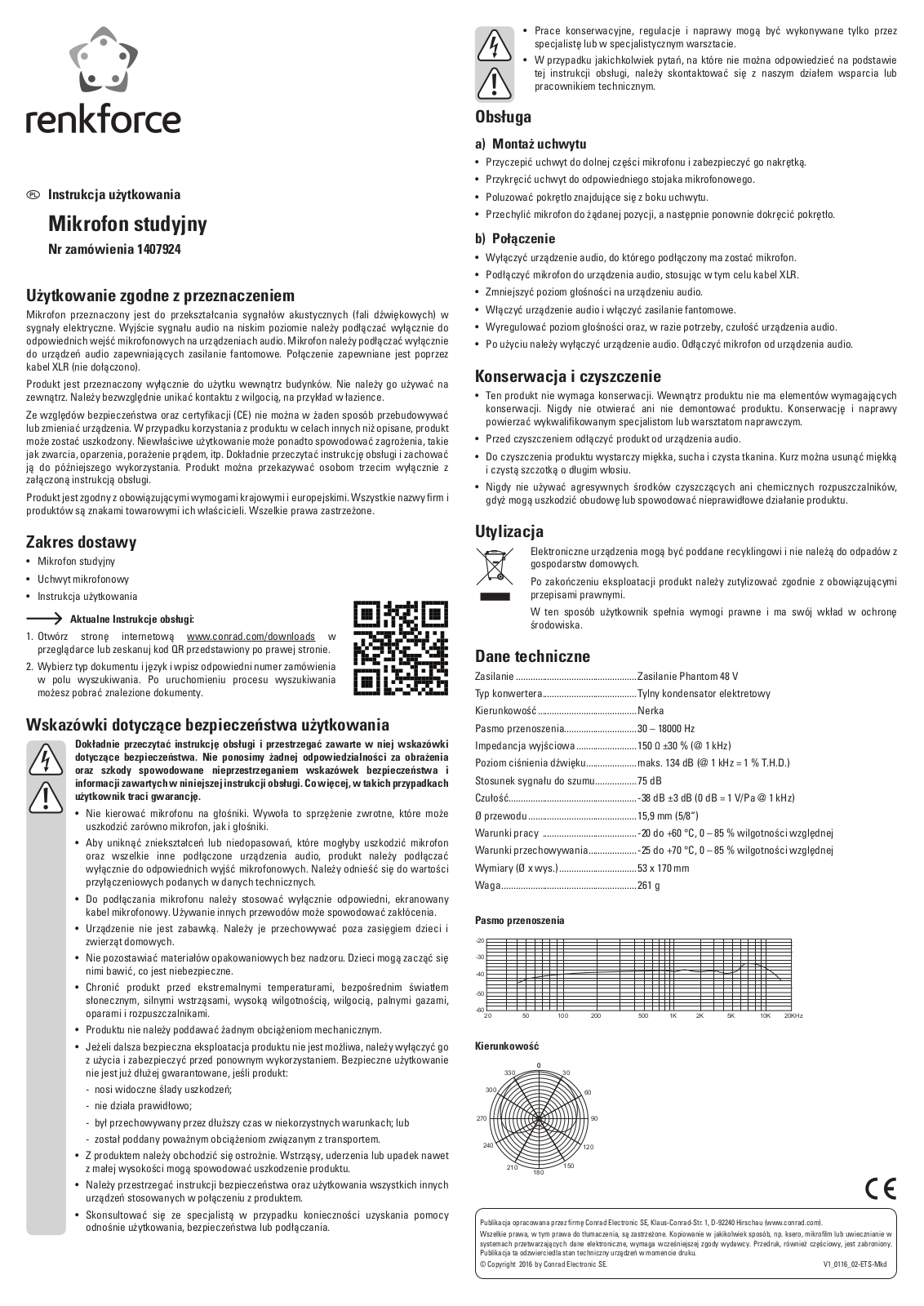 Renkforce 1407924 Operating Instructions