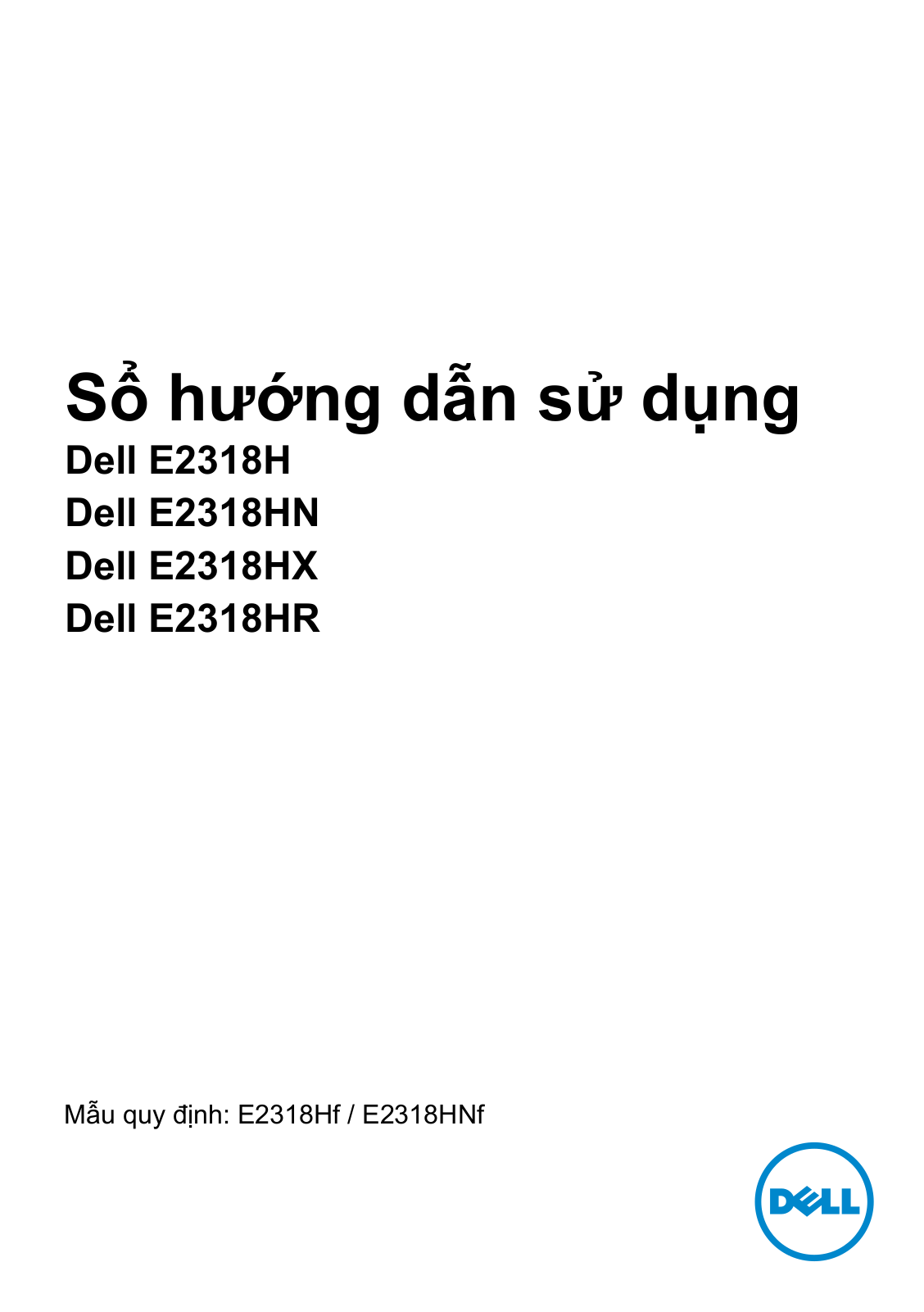 Dell E2318HX User Manual