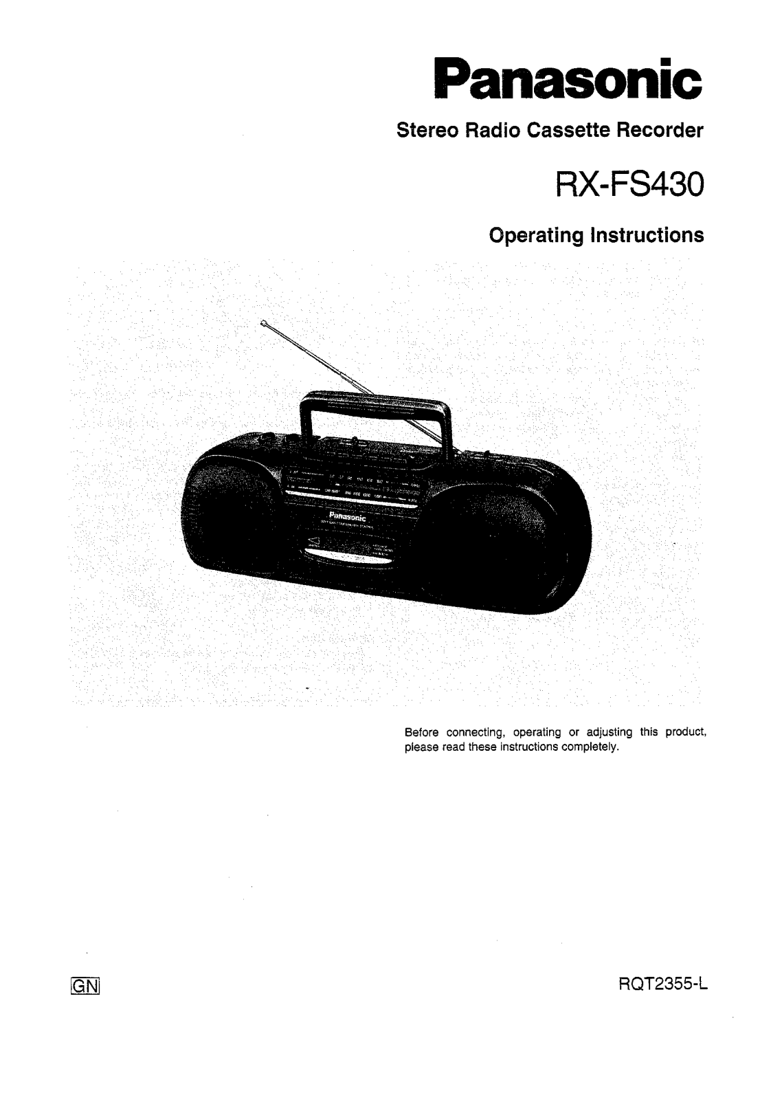 Panasonic RX-FS430 User Manual