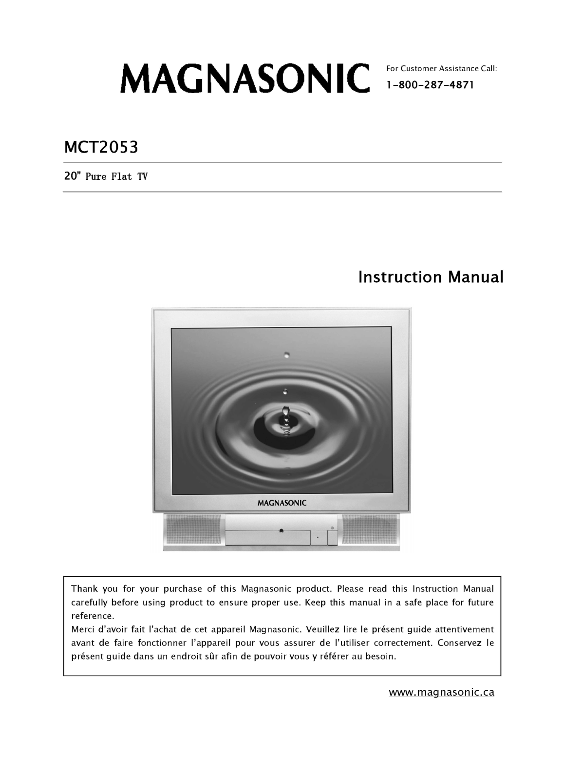 Magnasonic MCT2053 User Manual