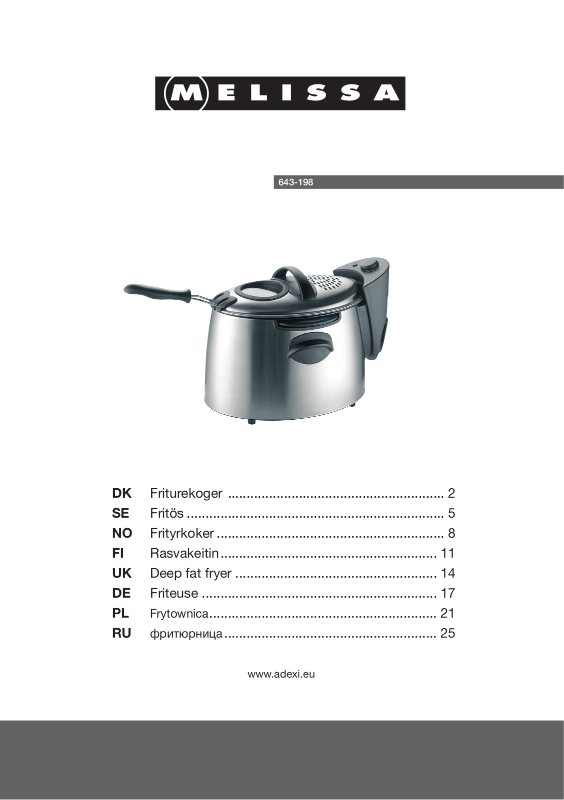 Melissa 643-198 User Manual