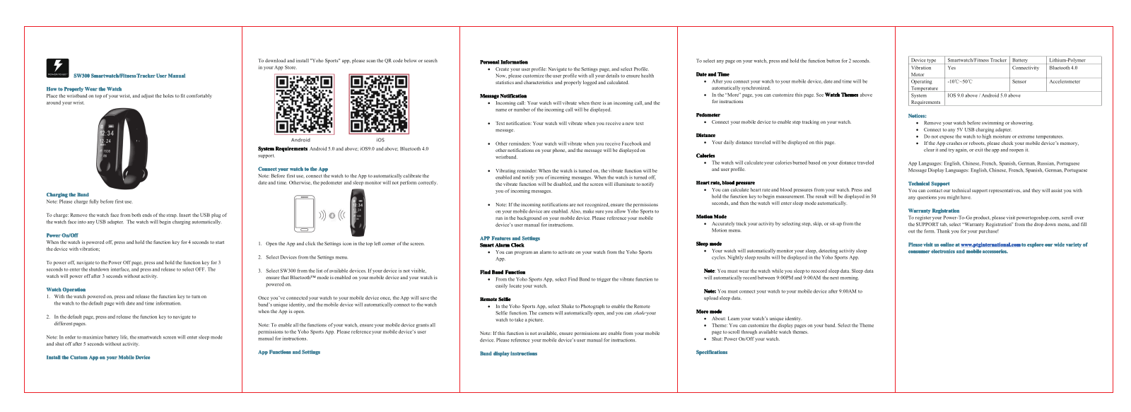 Power-To-Go SW300 User Manual