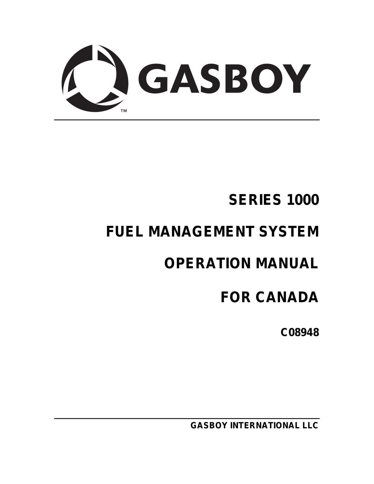 Gasboy 1000 Operation Manual