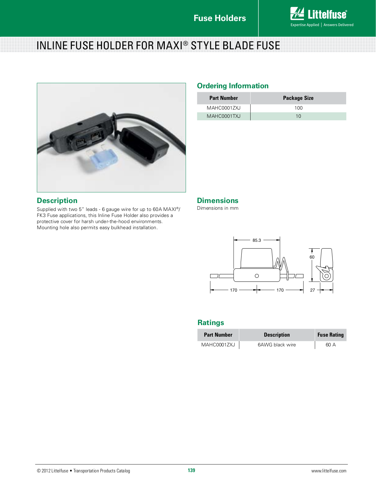 Littelfuse MAH User Manual