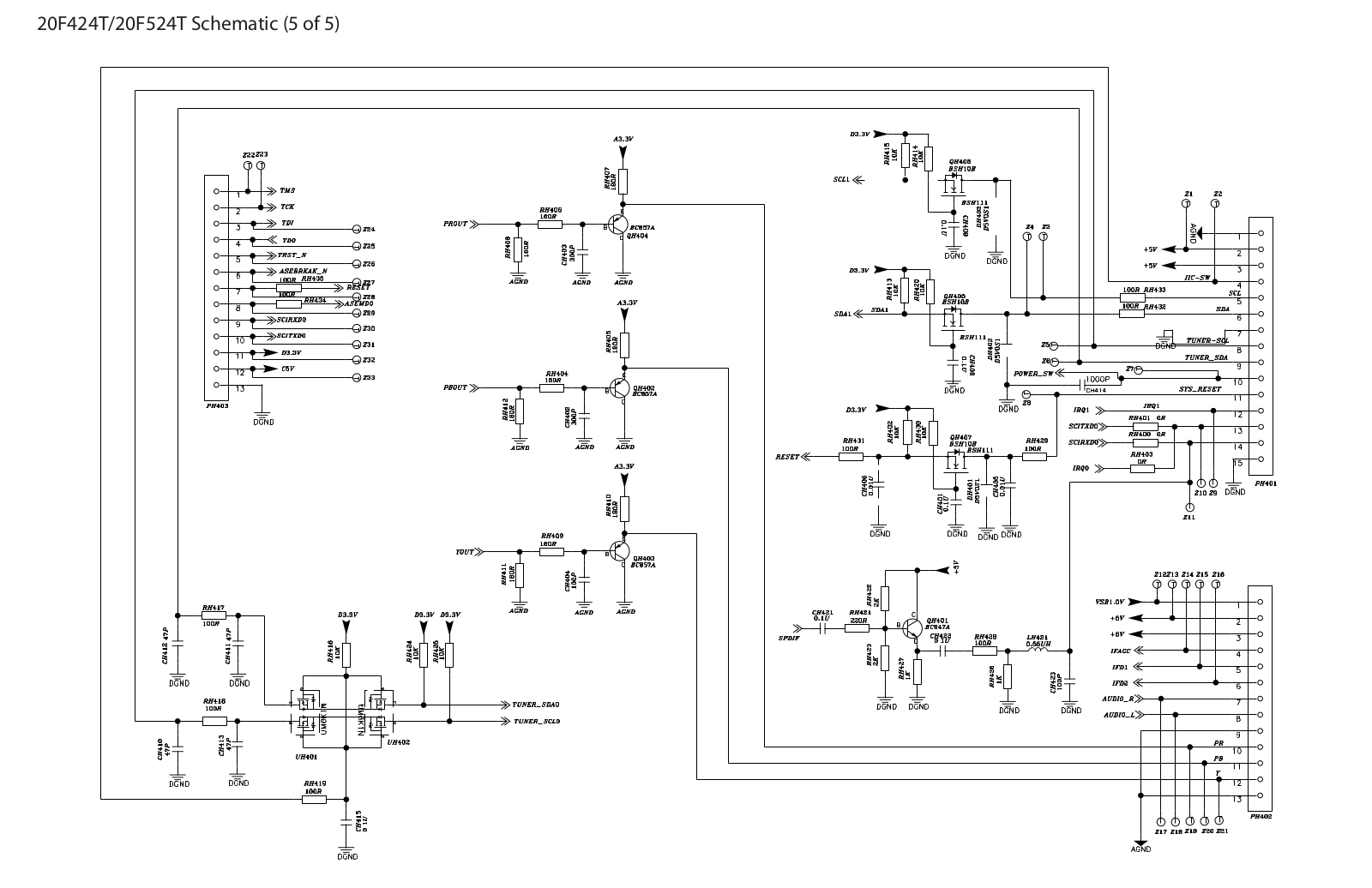 RCA 20F424, 20F524 Diagram