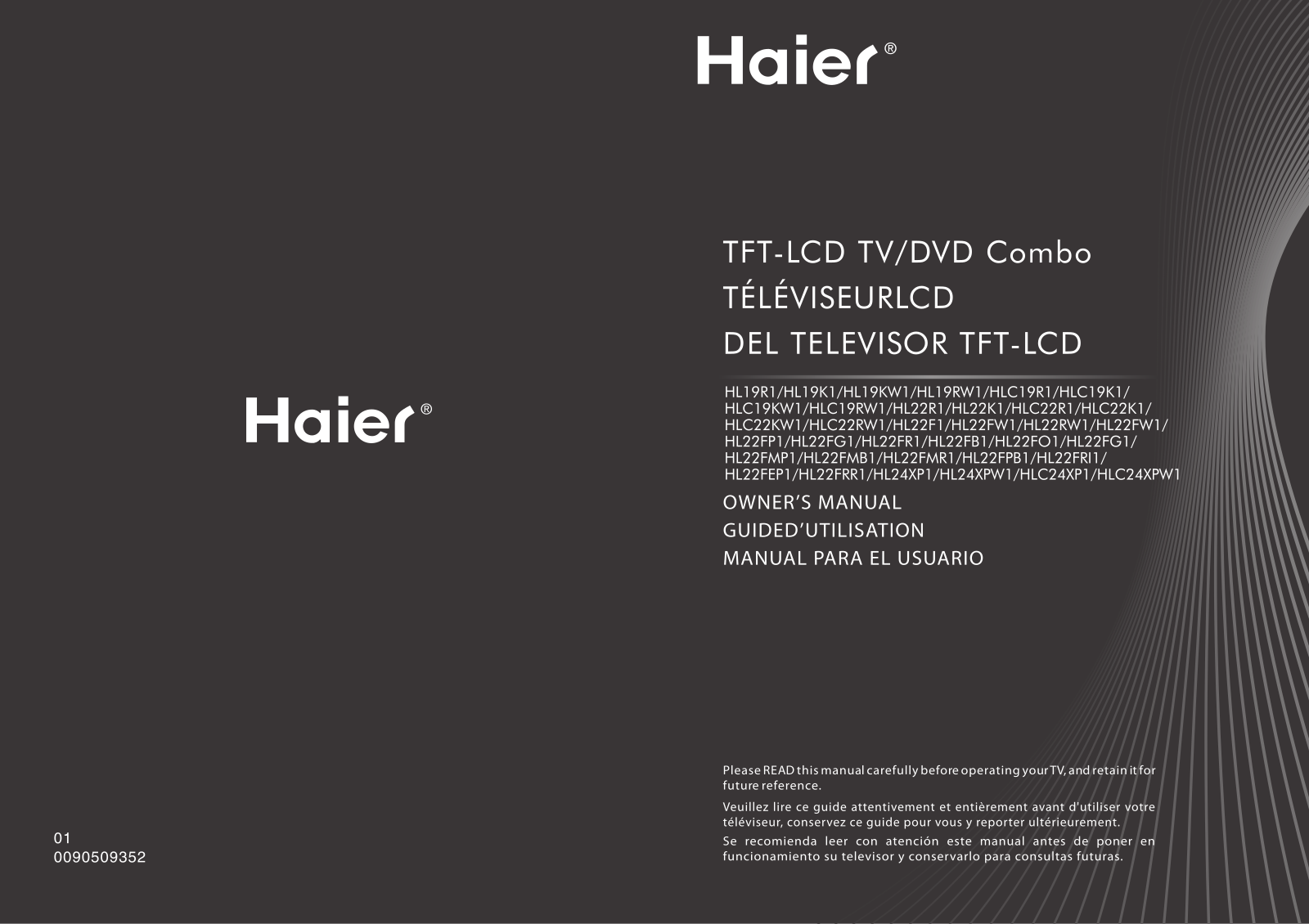 Haier HL19RW1, HLC19R1, HLC19K1, HLC19KW1, HLC19RW1 User Manual