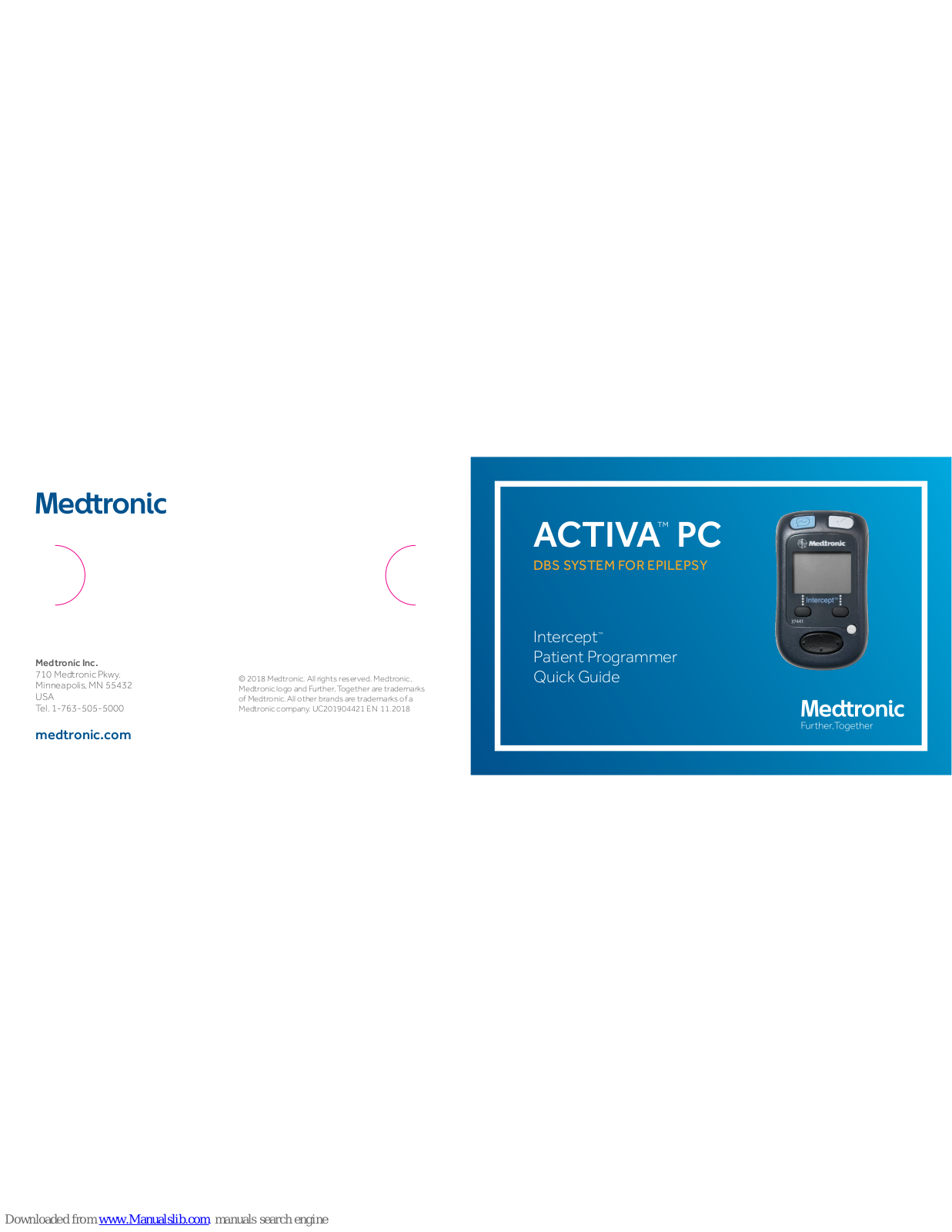 Medtronic Activa Intercept Quick Manual