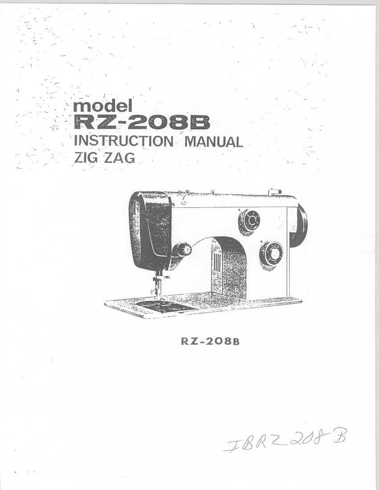 RICCAR RZ208B Instruction Manual