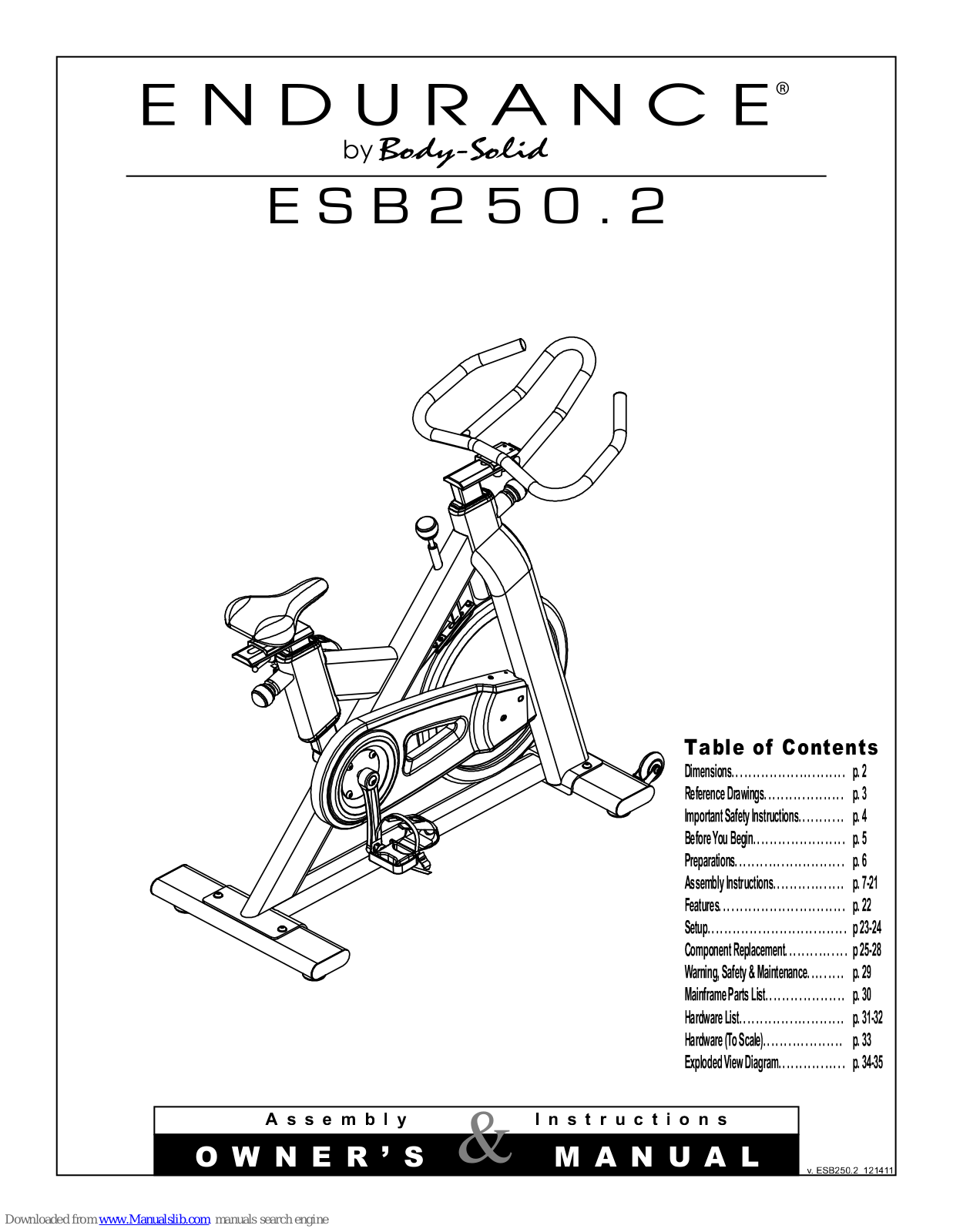 Endurance ESB250.2 Owner's Manual