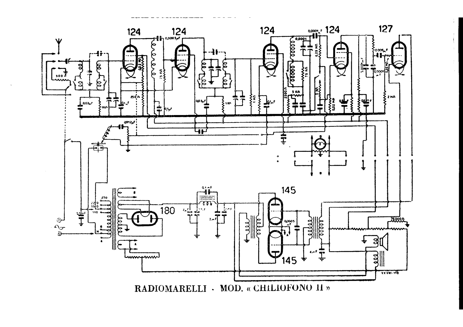 Radiomarelli chiliofono ii schematic