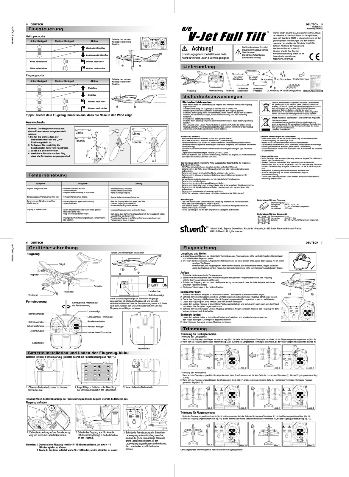 Silverlit V-Jet Full Tilt User guide - ManualMachine.com