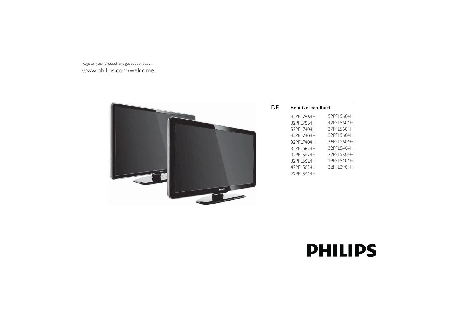 Philips 42PFL7864H, 32PFL7864H, 52PFL7404H, 42PFL7404H, 32PFL7404H User manual