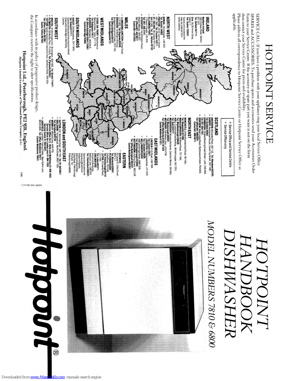 Hotpoint 6800 User Manual