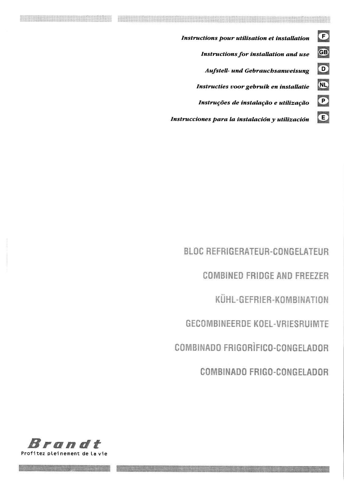 Brandt CO35AWMEA, CO30AWME, CO35AWME, CO39ASKE, CO30AWME1 User Manual