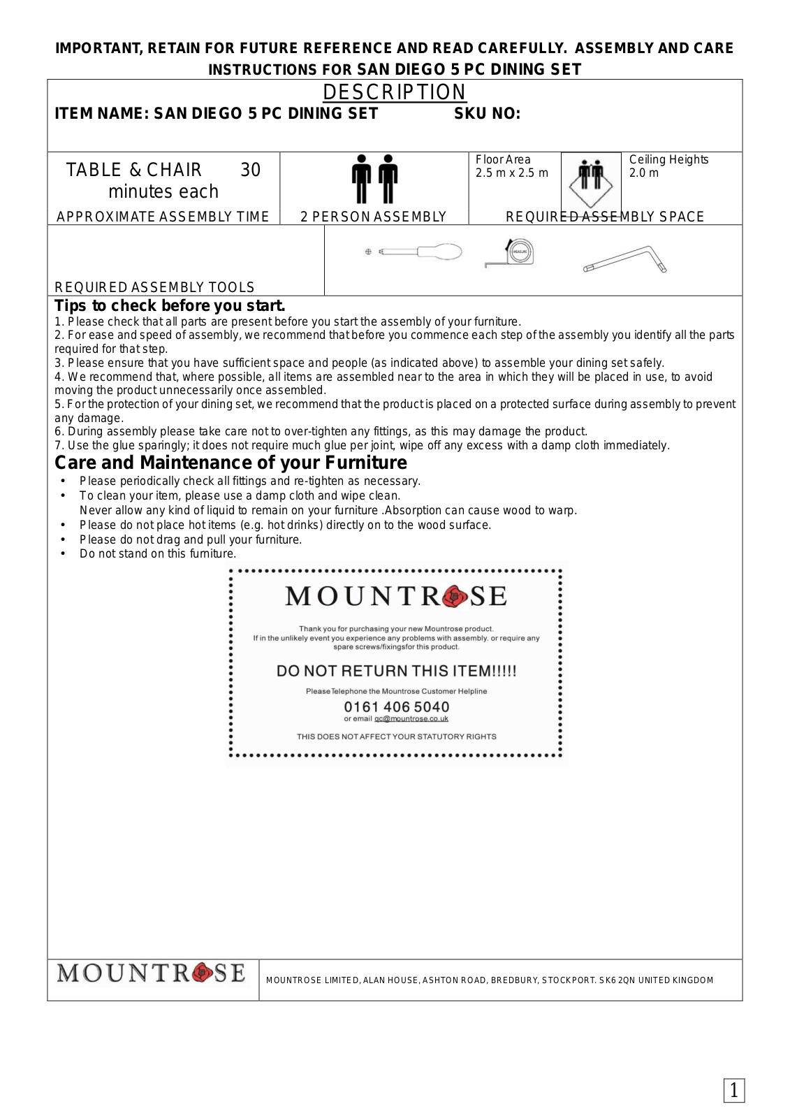 Argos 25231 ASSEMBLY INSTRUCTIONS - ManualMachine.com