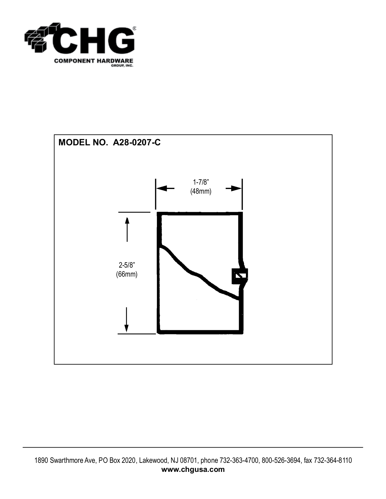 Component Hardware A28-0207-C User Manual