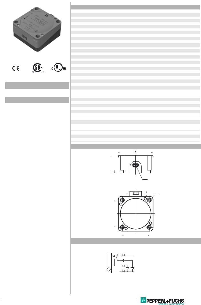 Pepperl Fuchs NJ40P-FP-A2-P1 Data Sheet