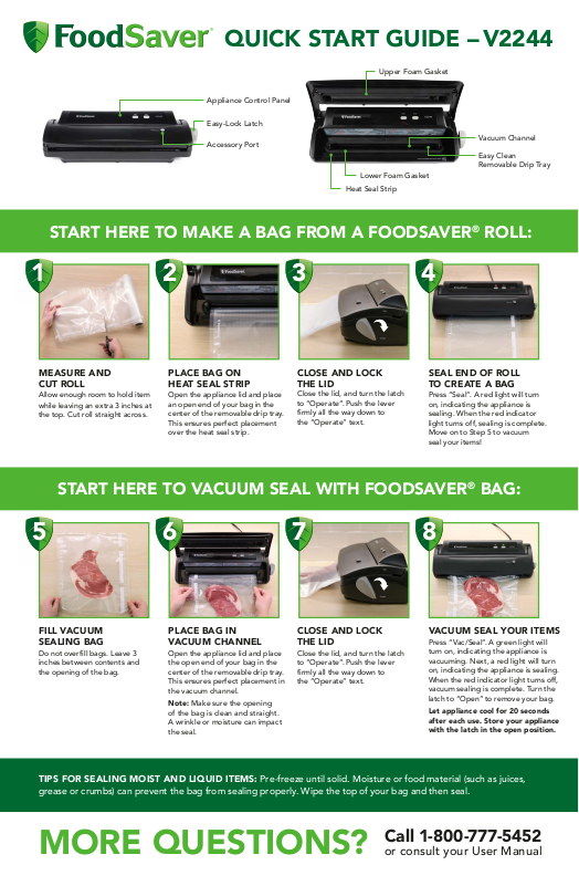 Foodsaver V2244 User Manual