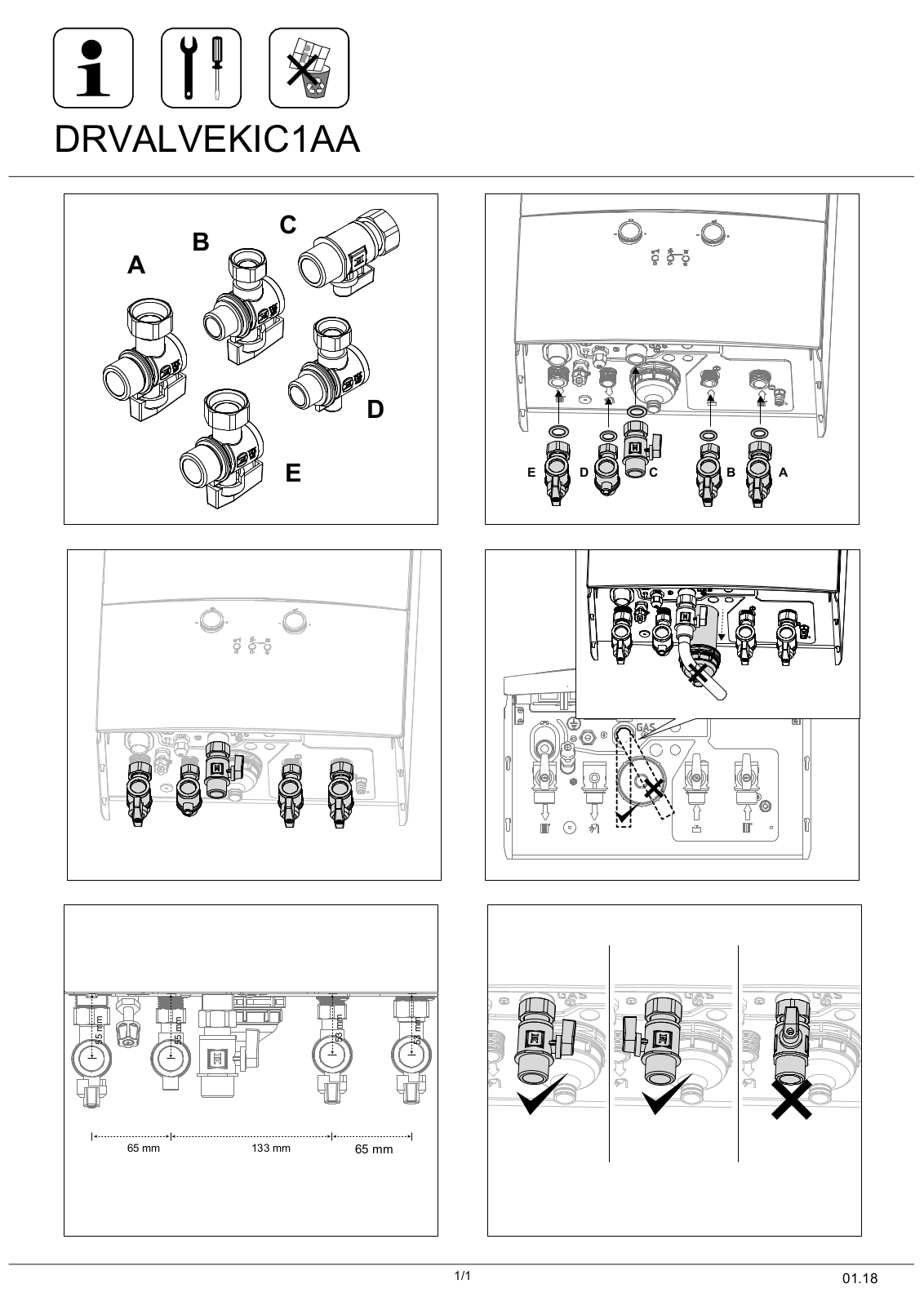 Daikin DRVALVEKIC1AA Installation manuals