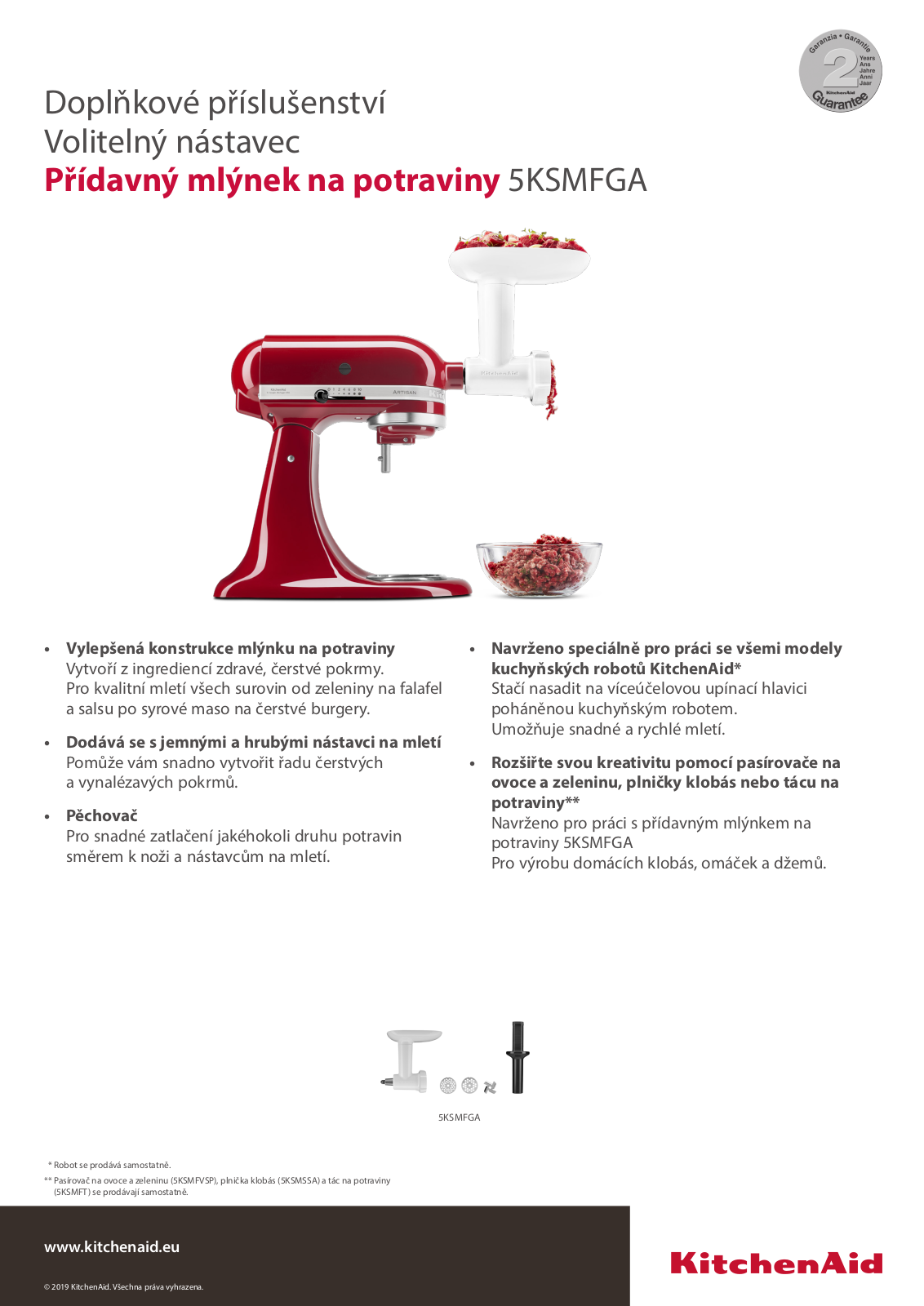 KitchenAid 5KSMFGA User Manual