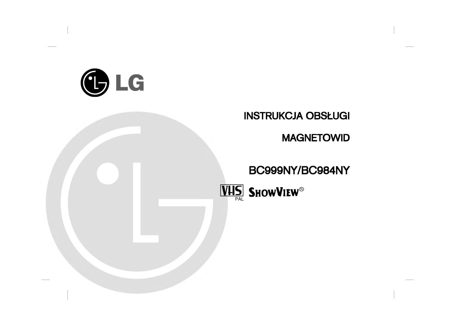 Lg BC984NY, BC999NY User Manual