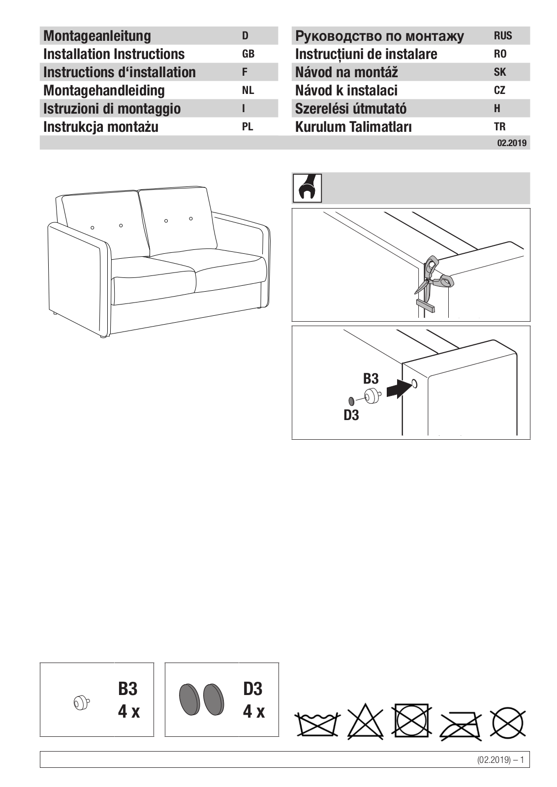 Home affaire Merina Assembly instructions