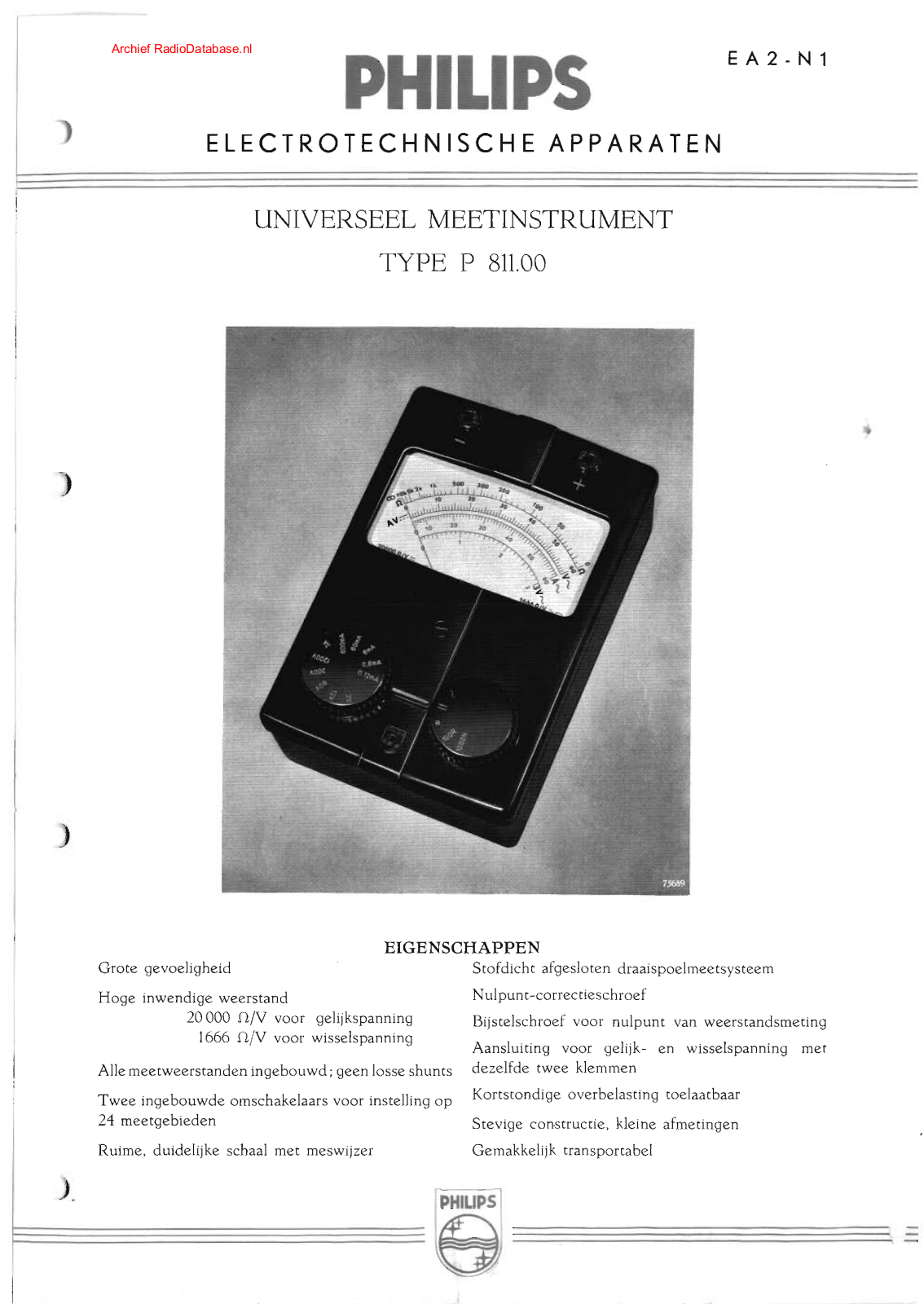 Philips P811-00 User Manual