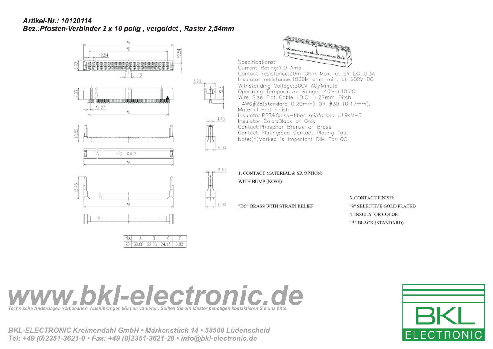 BKL BKL 10120114 Datasheet - ManualMachine.com