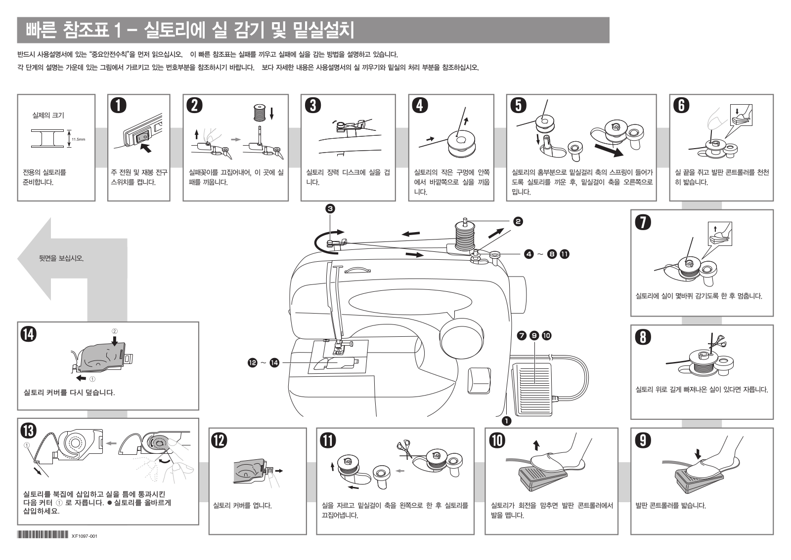 Brother SF300 Quick Reference Guide