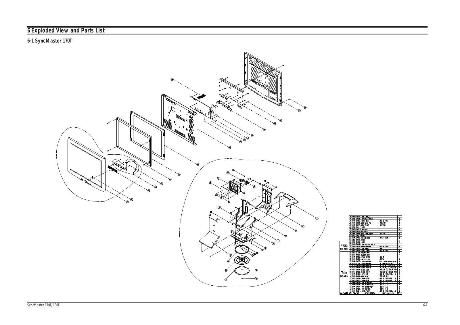 Samsung GR17MS, GR18MS Expoioded View and Parts List