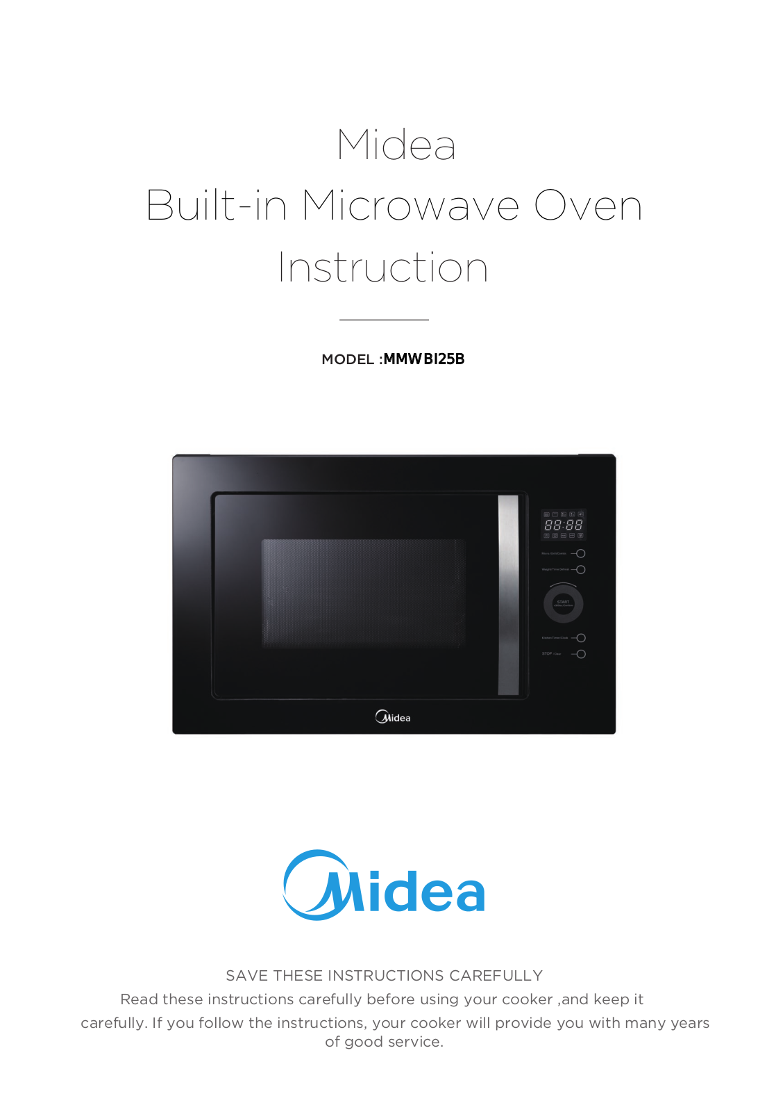 Midea MMWBI25B User Manual