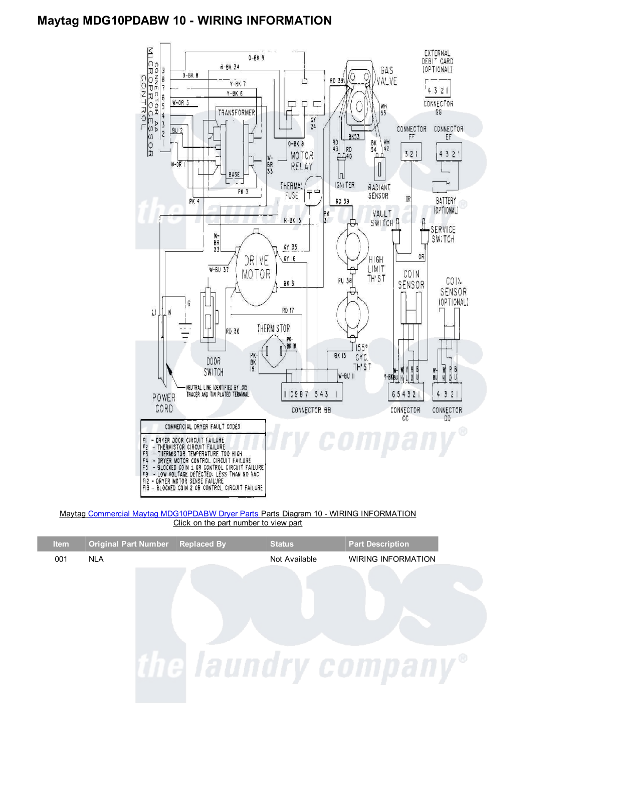 Maytag MDG10PDABW Parts Diagram