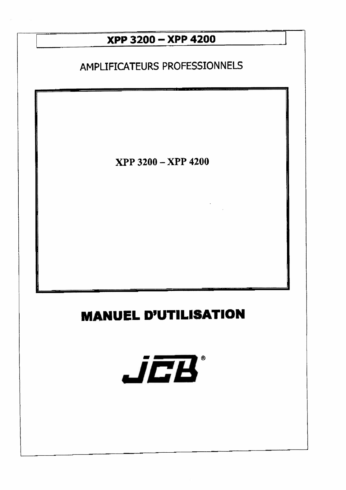 JCB XPP 3200 User Manual