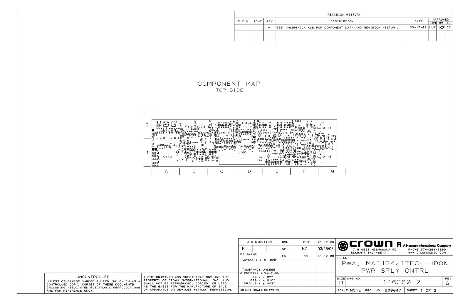 Crown Audio Macro-Tech MA12000i PS Control Schematic