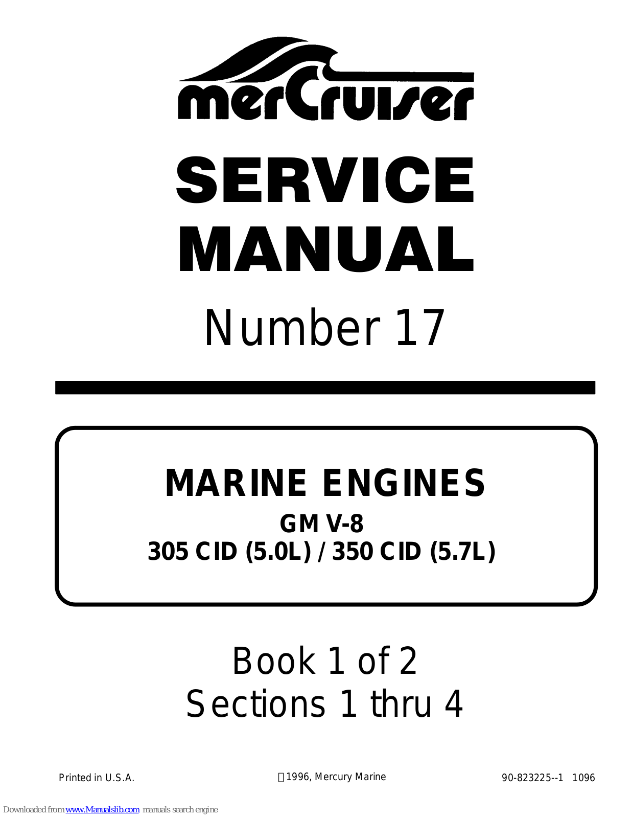 Mercury 305 CID, 350 CID Service Manual