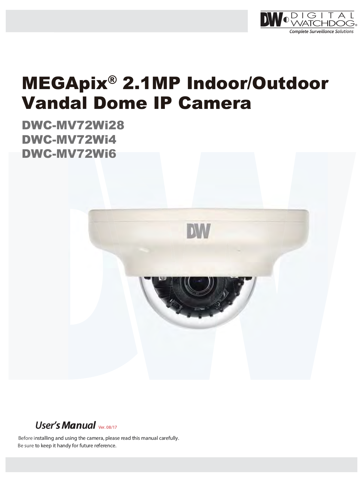 Digital Watchdog DWC-MV72Wi28, DWC-MV72Wi4, DWC-MV72Wi6 User Manual