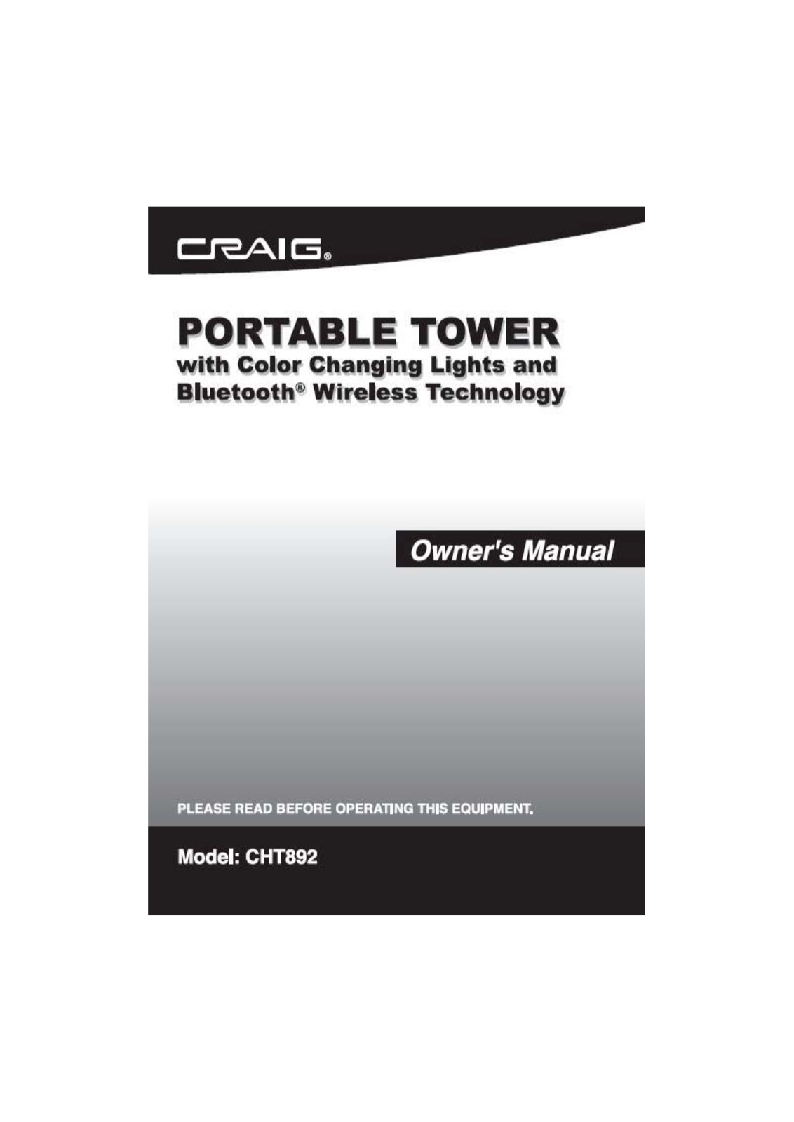 Craig CHT 892 User Manual