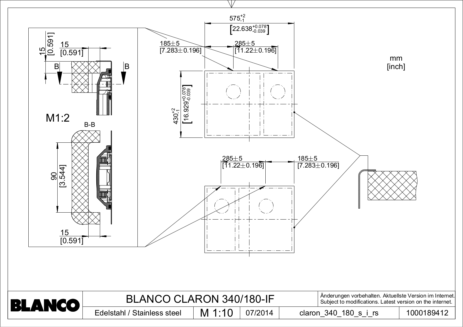 Blanco CLARON 340/180-IF User guide