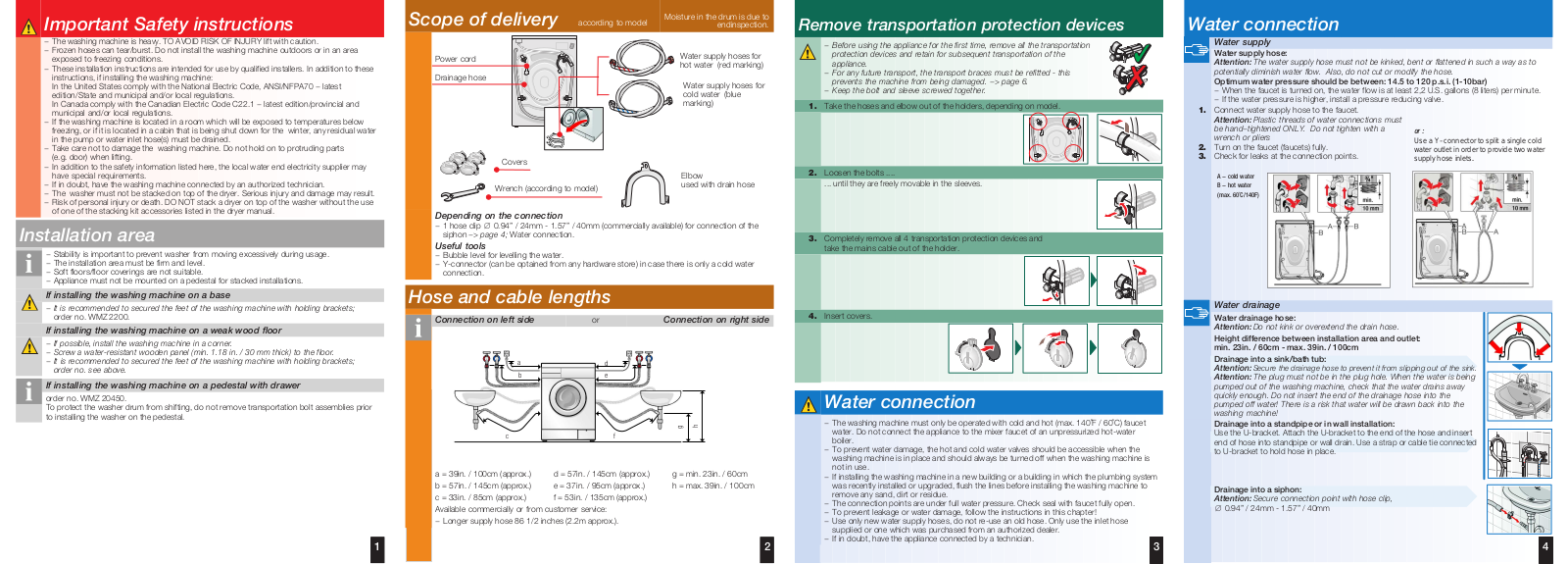 Bosch WAE20060UC Quick Start Manual